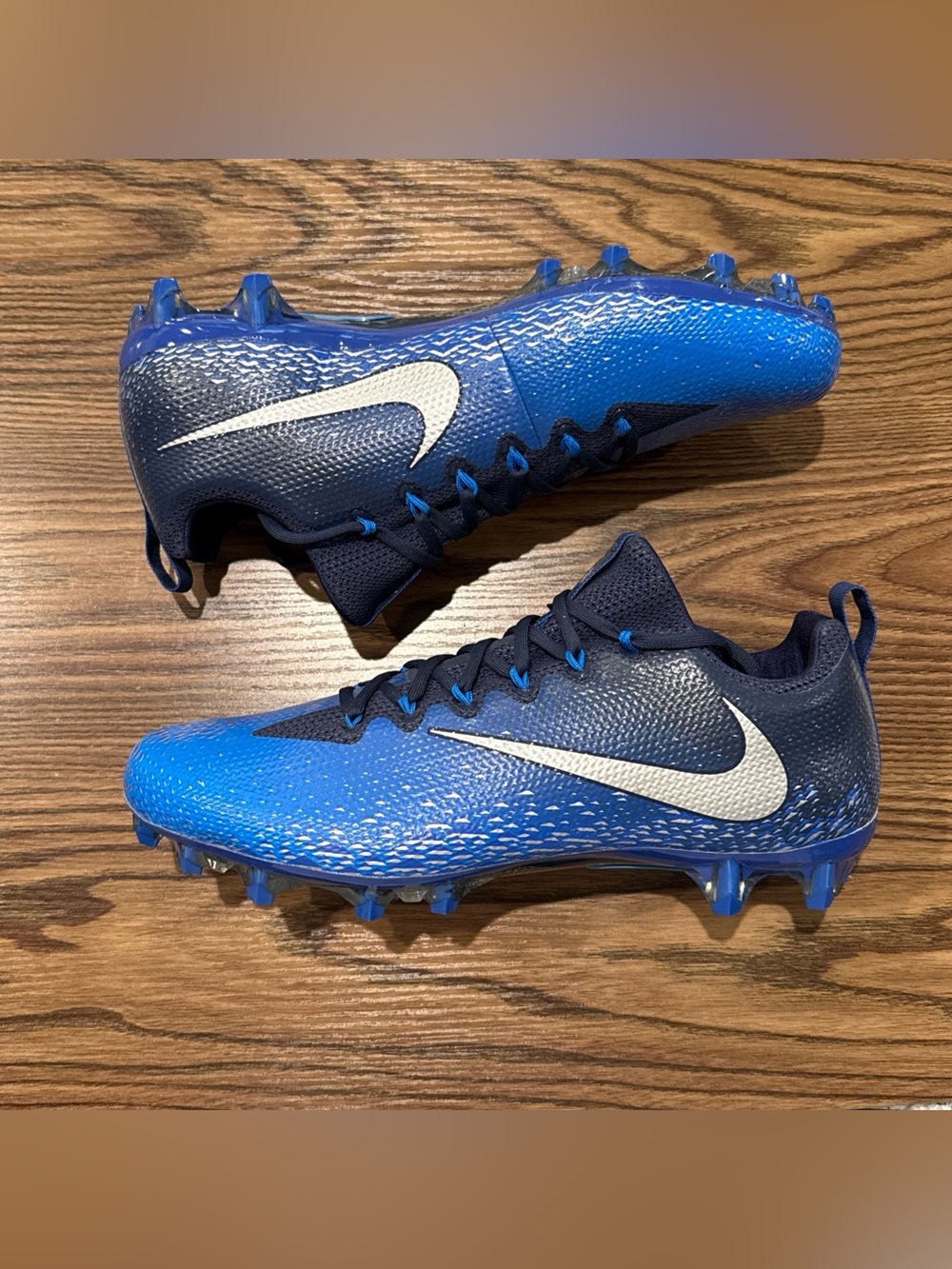 Size 13 Nike Vapor Untouchable Pro Football Cleats 833385-404 Blue/Silver